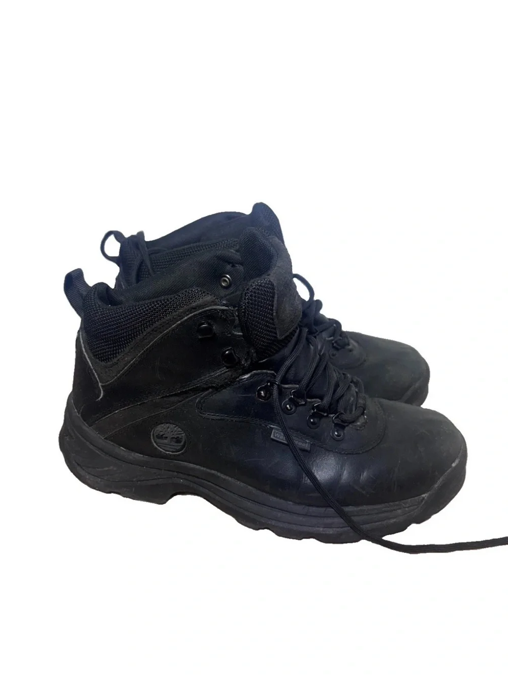 Timberland Men's White Ledge Mid Hiking Boot Black Leather Waterproof 8.5
